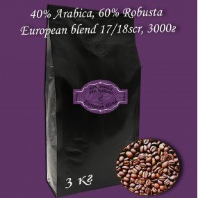Кава зернова European blend 40%A/60%R 17/18scr C.B. 3000г